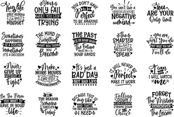 Inspirational Quotes Svg Bundle,