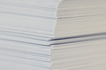 White blank paper for writing and printing texts