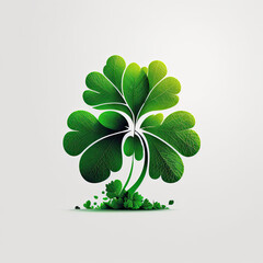 Shamrock St Patrick's Day design, Logo, Rainbow, Painting, Graphic. Generative AI