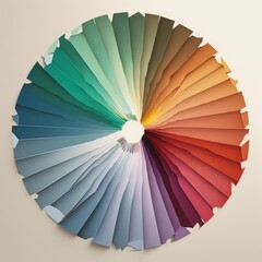 Hues in Harmony: A Round Paper Palette of Vibrant Colors 