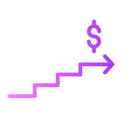 scale up gradient icon