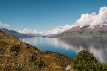 Lake Wanaka in the Otago region of the South Island of New Zealand