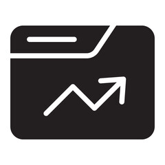 web analytics glyph icon