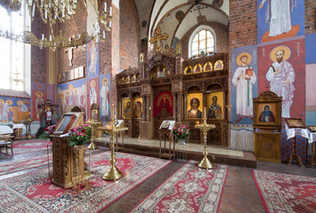 Fototapeta na wymiar Orthodox Cathedral of the Nativity of the Most Holy Theotokos Wroclaw, Poland.