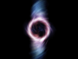 Black hole with expanding energy. glowing high energy plasma field in space