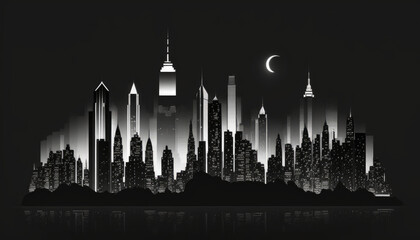 Fototapeta premium Silhuette City