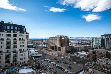 View of the Rocky Mountains from Denver, CO