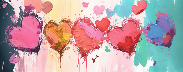 Colorful Heart Design for Saint Valentine's Day	
