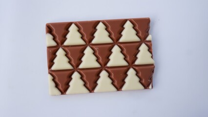 chocolate food bar on a white background . Isolated Chocolate photo. 