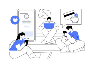 Generation Z abstract concept vector illustration.