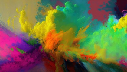 A lot of colors and Holi generative ai