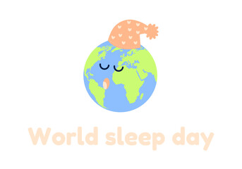 World Sleep Day Vector Design Illustration on white background. Vector illustration