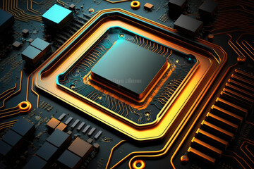 Technology background. Central Computer Processors CPU concept. Motherboard digital chip. 