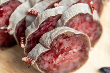 cooking snacks with salami