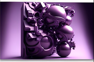 Abstract Background on Purple Color Illustration Created Generative AI