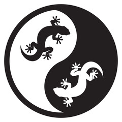Yin Yang,  balance symbol, lizard 
