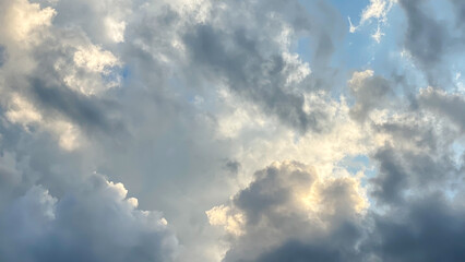 clouds in the sky during sunset spring storm