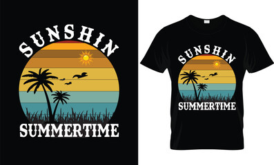 Summer typography t shirt design