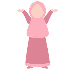 Cute muslimah character wow style