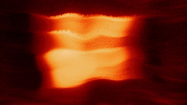 Glowing shapes and wavy lines with glitch effect. Motion. Colorful background with light and shadows.