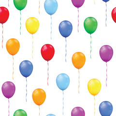 Colorful balloons seamless pattern