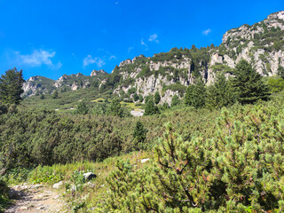Naklejka premium Landscape of Rila Mountain near Malyovitsa peak, Bulgaria