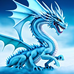 Dragon of Ice, Generative AI Illustration