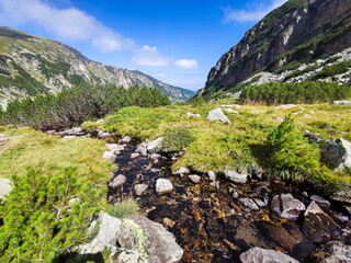 Landscape of Rila Mountain near Malyovitsa peak, Bulgaria
