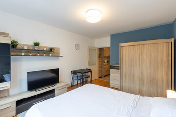 Bedroom interior in rental apartment