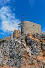 Windmühlen in der Lasithi-Hochebene, Kreta, Griechenland