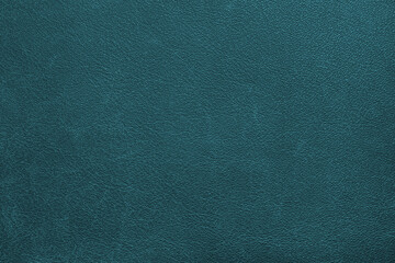 Genuine, natural, artificial turquoise leather texture background. Luxury material for header, banner, backdrop, wallpaper, clothes, furniture and interior design. ecological friendly leatherette.