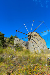 Windmühlen im Dikti-Gebirge, Kreta, Griechenland