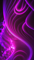 Flowing purple and pink, soothing neon colored liquid. Generative AI.