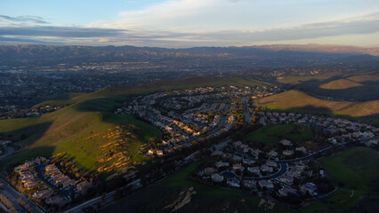Aerial View of Simi Valley, Ventura County, California