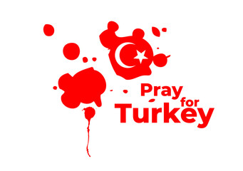 Pray For Turkey vector illustration