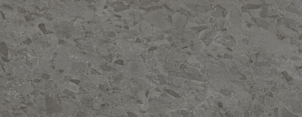 Natural dark terrazzo stone marble texture.