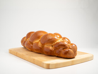 White baton. Sweet white bread. Sweet bread. Close-up.