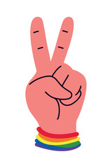 lgbtq flag in wristband