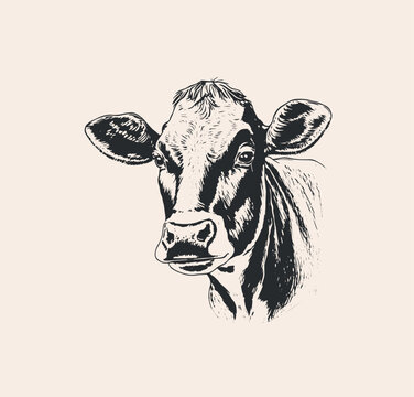 Hand Drawn Sketch Cow Vector illustration Hand Drawn Sketch Cow Vector illustration