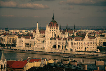 Fototapeta na wymiar hungarian parliament city