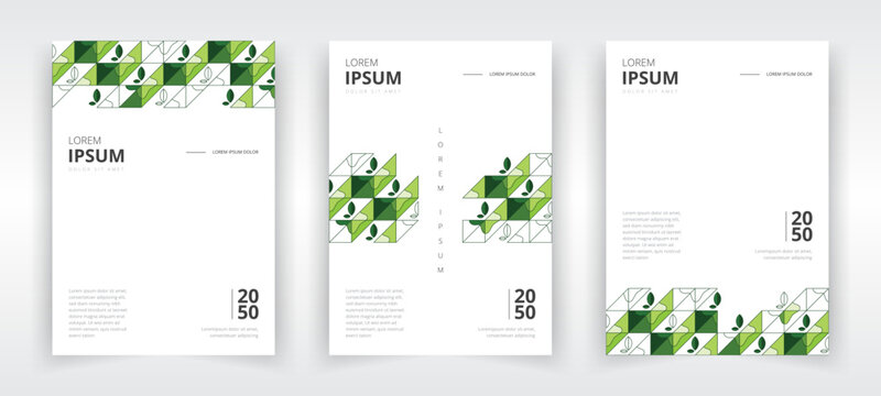 Modern a4 size portrait poster templates with artwork suitable for eco friendly or organic products and services, flyer or leaflet layout, banner, presentation, book or magazine cover, annual report