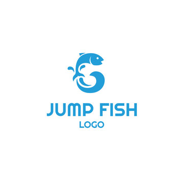 Letter G Jump Fish Logo, suitable for businesses whose names start with the letter G