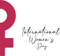 Naklejka premium Icono dia internacional de la mujer, 8 de Marzo. Vector