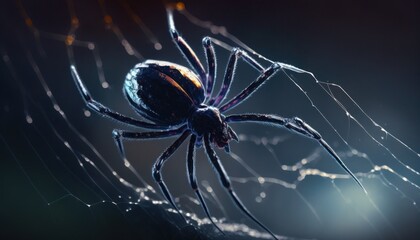 Close up photography of the spider. 
