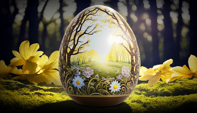 Easter Sun - Generative AI
