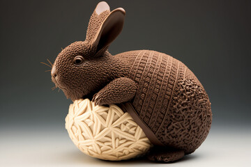 Chocolate easter egg, chocolate rabbit
