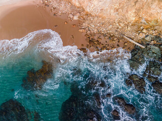 Summer day along Tairua back beach
