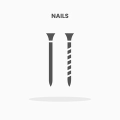 Nails icon vector illustration glyph style. Great used for web, app, digital product, presentation, UI and many more.