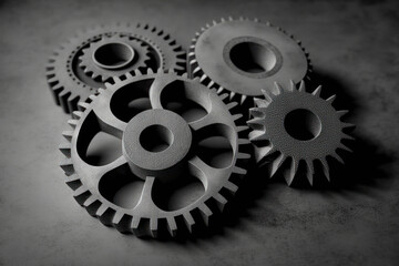 A set of gears symbolizing efficient business processes 03, generative AI