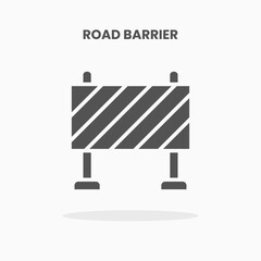 Road Barrier icon vector illustration glyph style. Great used for web, app, digital product, presentation, UI and many more.